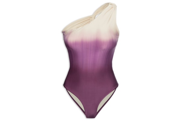 Maiô Um Ombro Só Estampado – Roxo