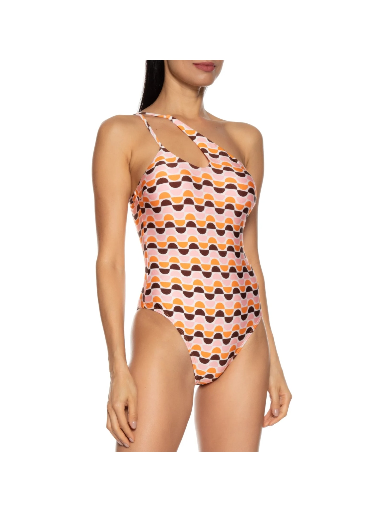 Maiô Um Ombro Só Laranja Mktbeach