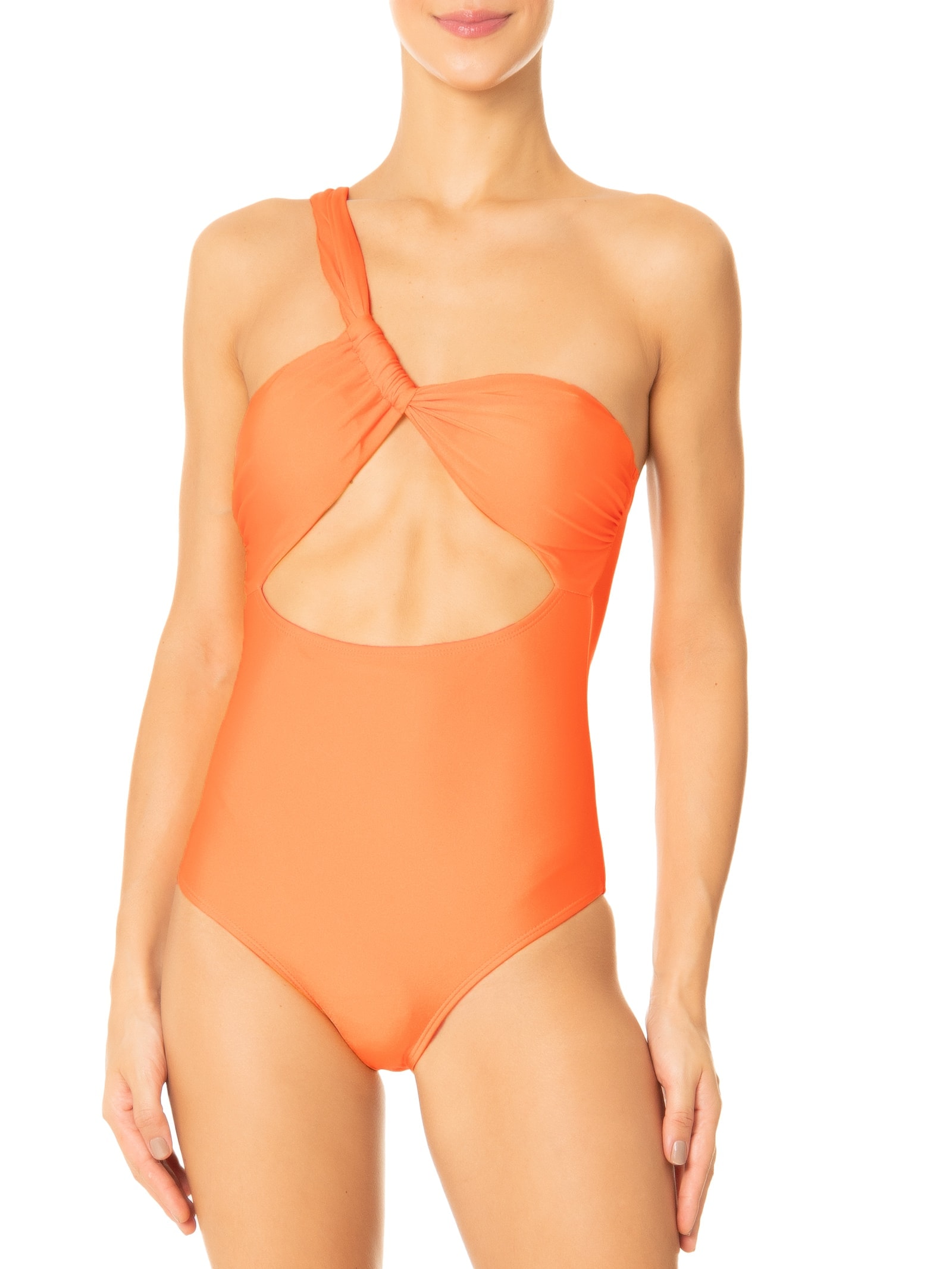 Maiô Um Ombro Só Laranja Mktbeach