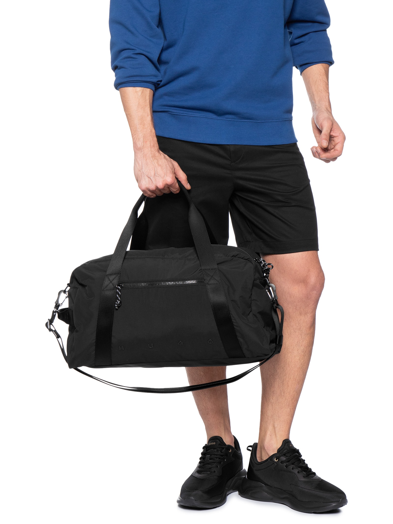 Mala De Mão Masculina Grande Rehx Holdall Preto Hugo