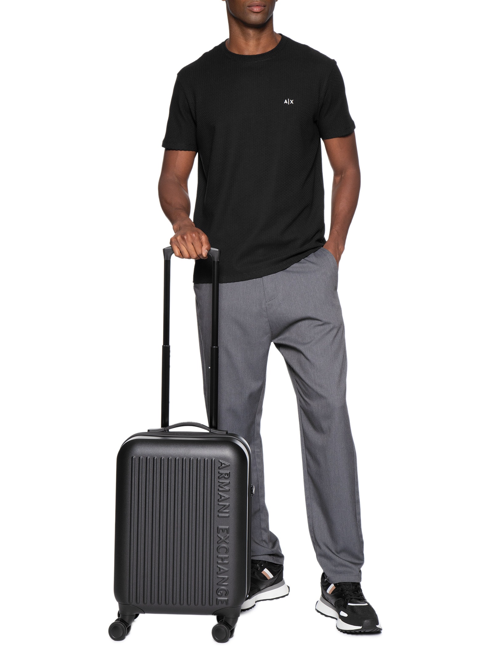 Mala De Rodinha Masculina Preto Armani Exchange