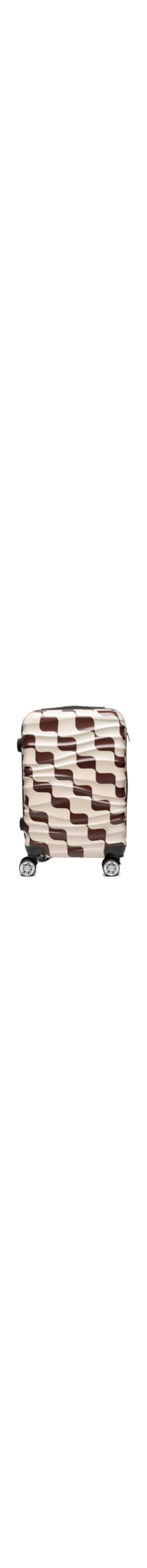 Mala Feminina de Bordo Estampa Bossa Nova - Marrom