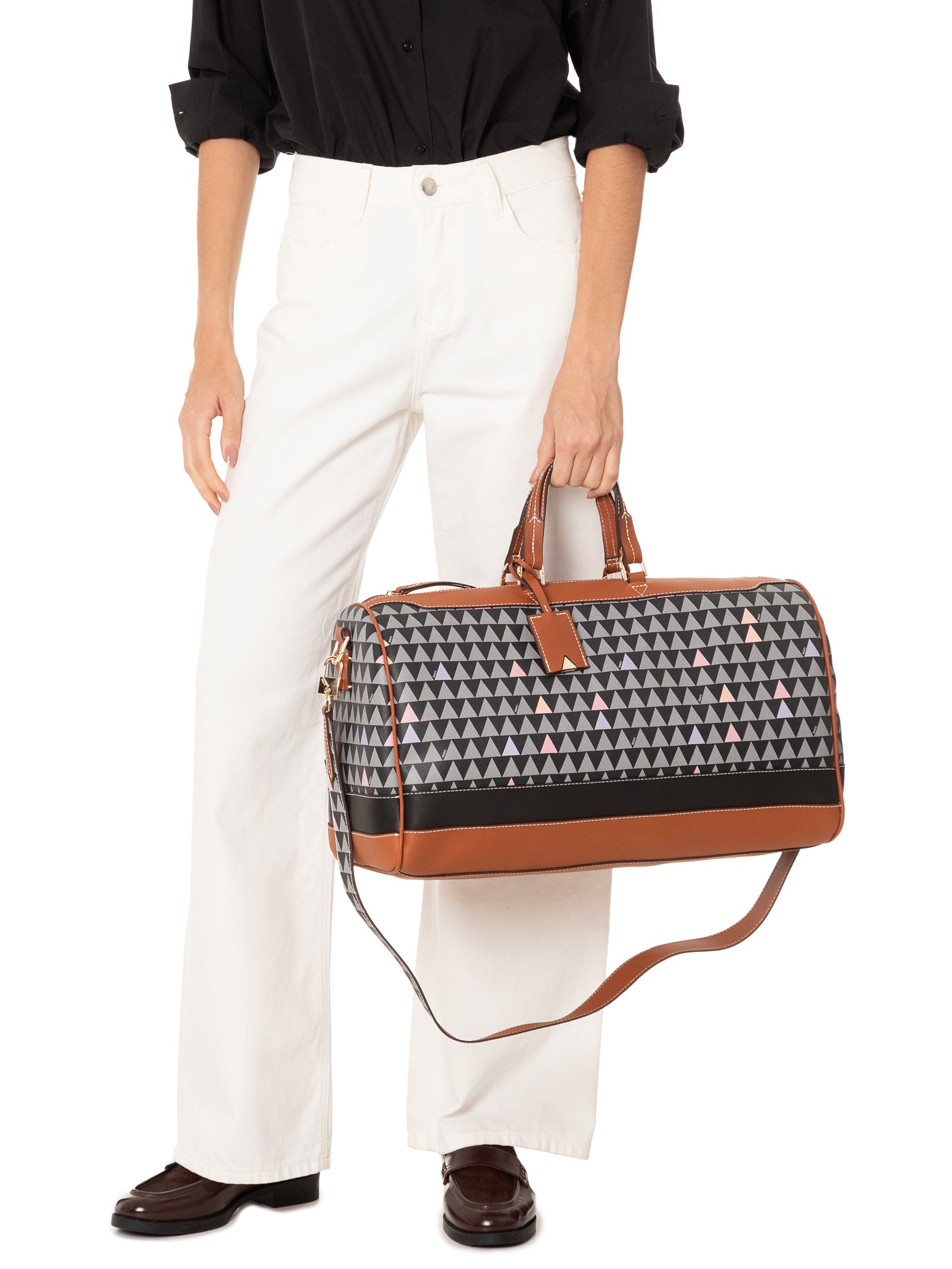 Mala Feminina De Mão New Triangle Preto Schutz
