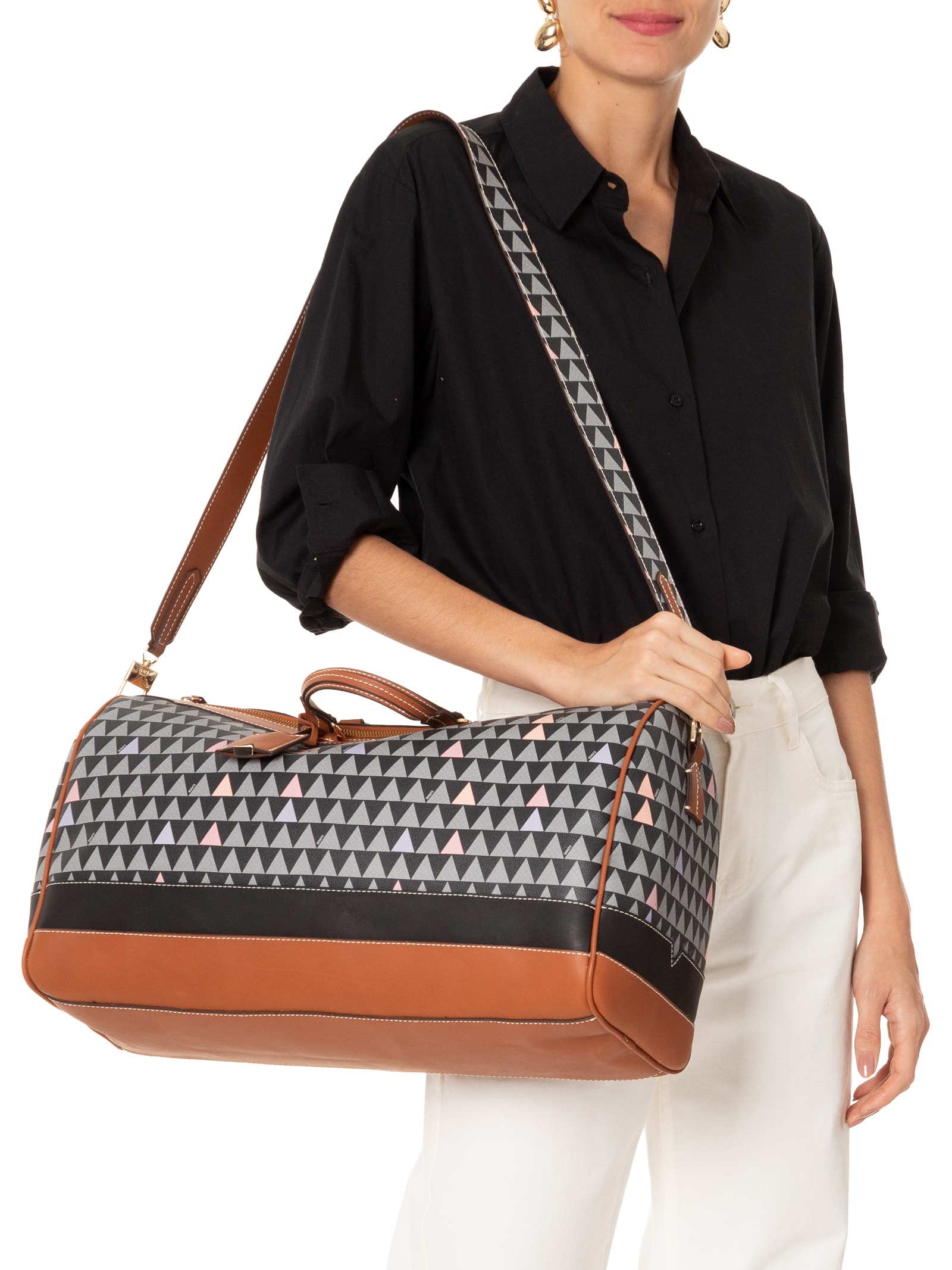 Mala Feminina De Mão New Triangle Preto Schutz