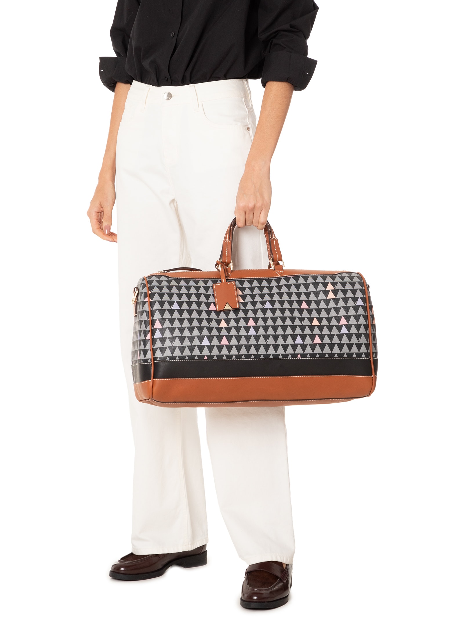 Mala Feminina De Mão New Triangle Preto Schutz
