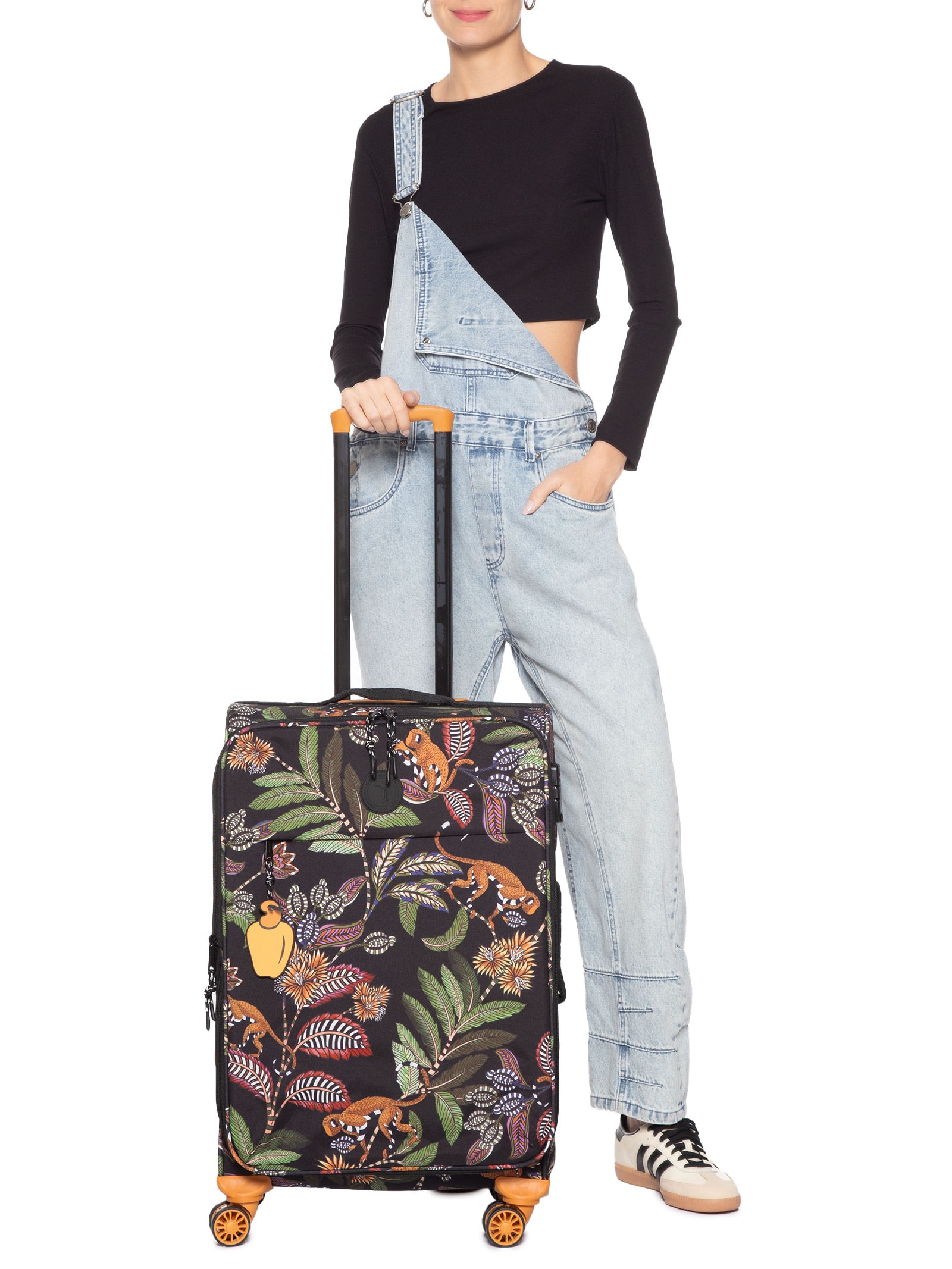 Mala Feminina Me Leva M Festa De Caju Preto Farm Etc