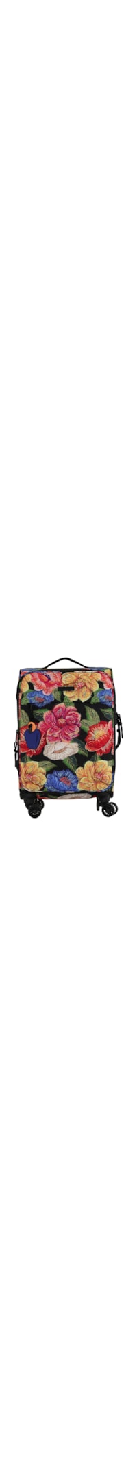 Mala Feminina Me Leva Média Floral Paraiso - Preto