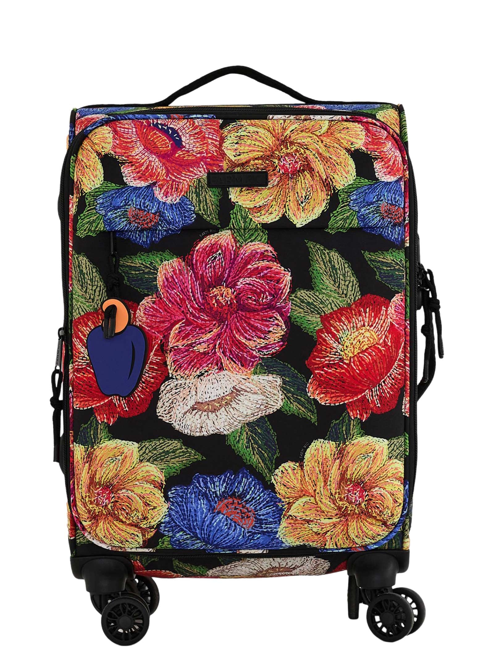 Mala Feminina Me Leva Média Floral Paraiso Preto Farm Etc