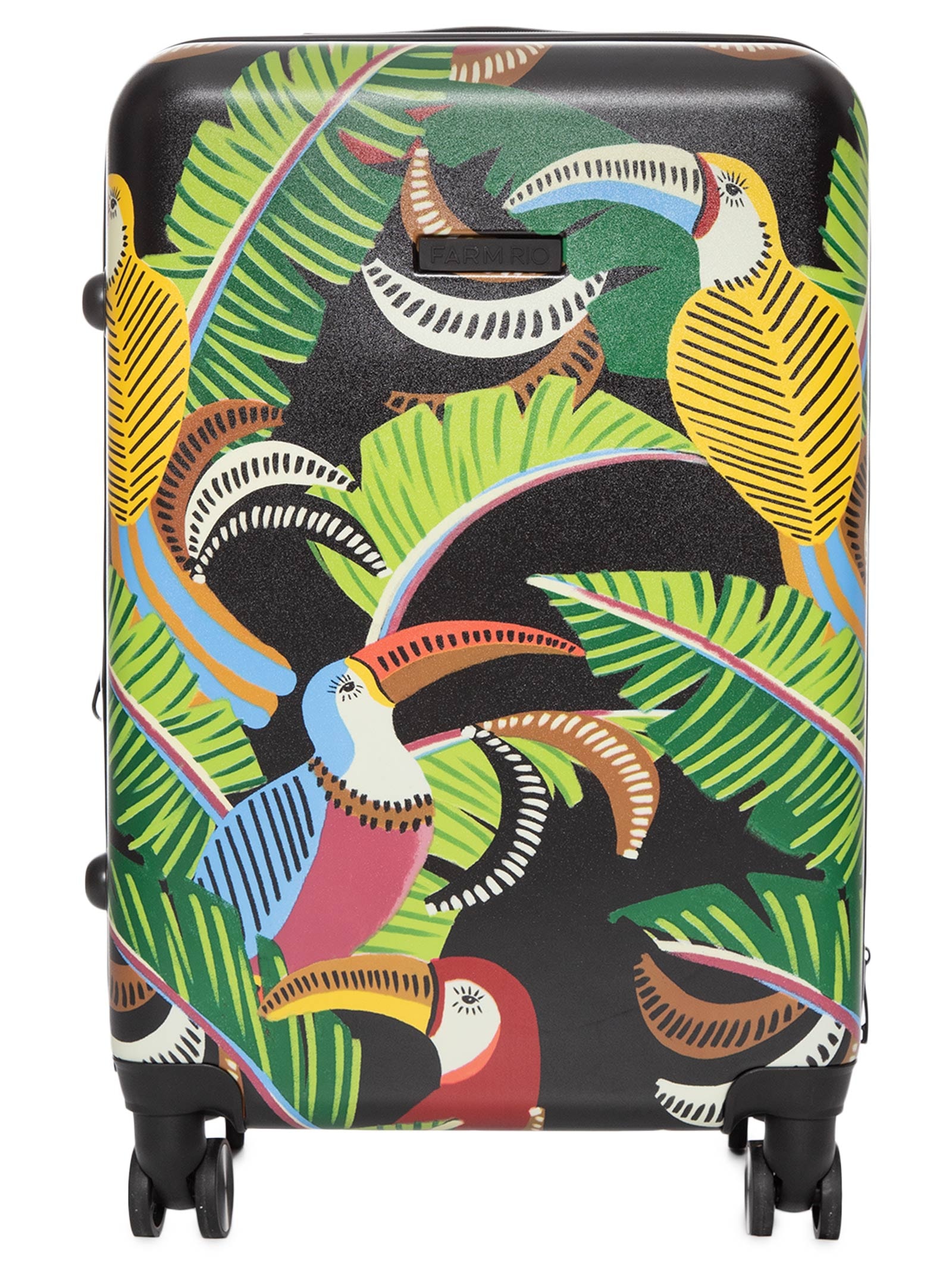 Mala Feminina Rígida G Tucanos com Folhagens Preto Farm Etc