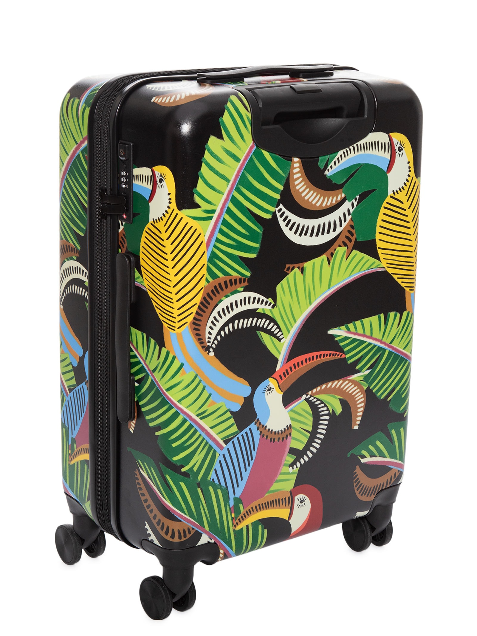 Mala Feminina Rígida M Tucanos com Folhagens Preto Farm Etc