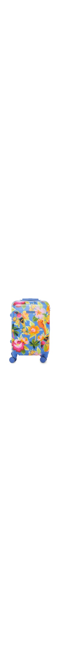 Mala Feminina Rígida P Floral Havaiano - Azul