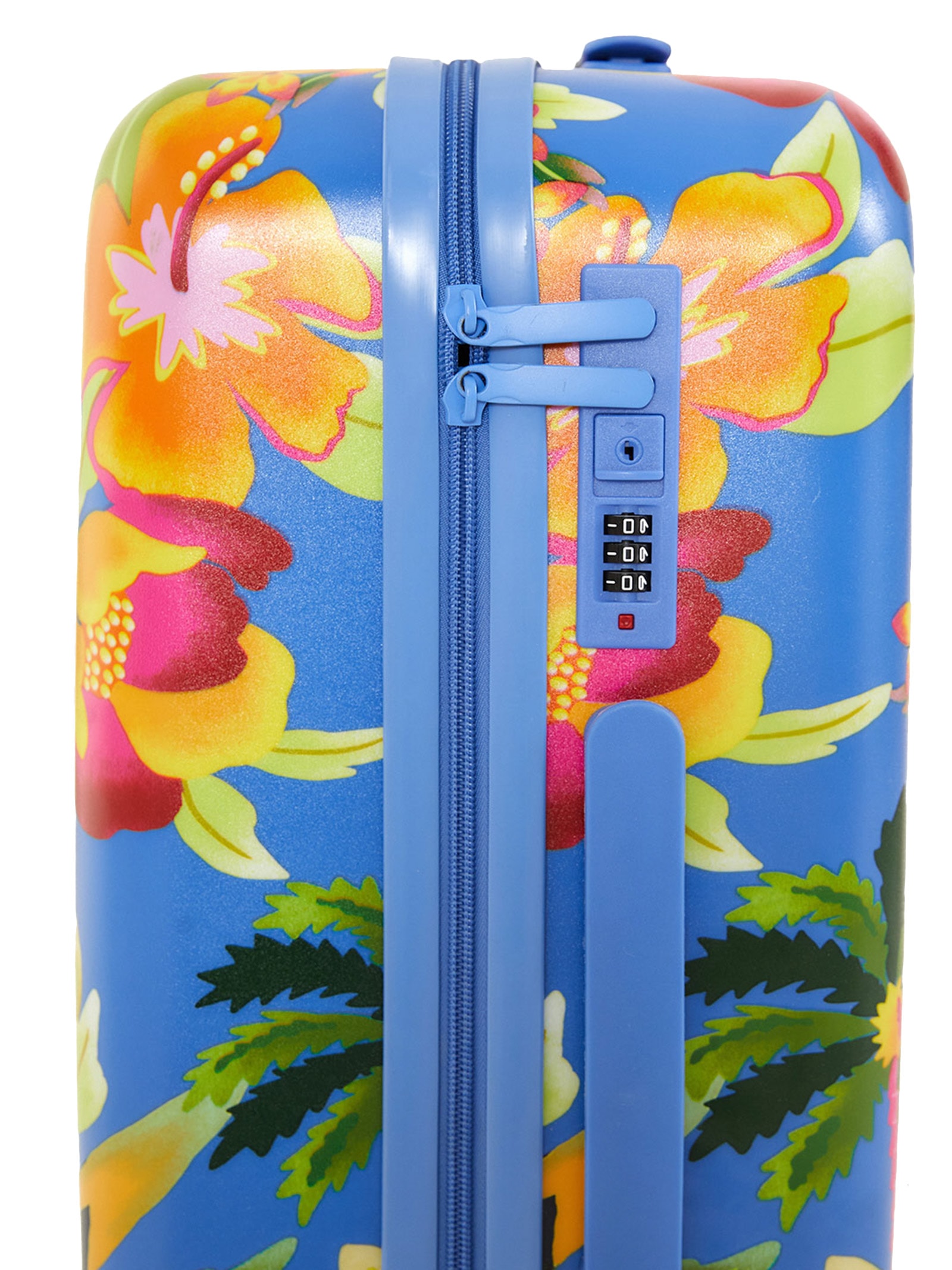 Mala Feminina Rígida P Floral Havaiano Azul Farm Etc