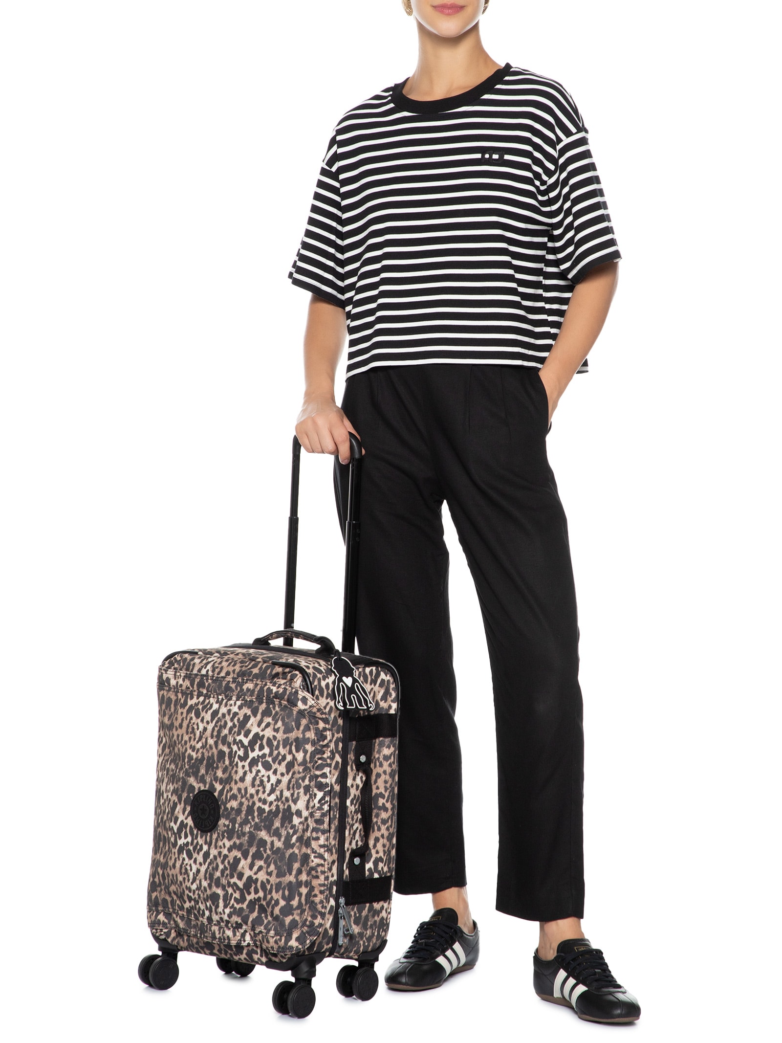 Mala Feminina Spontaneous S Animal Print Kipling