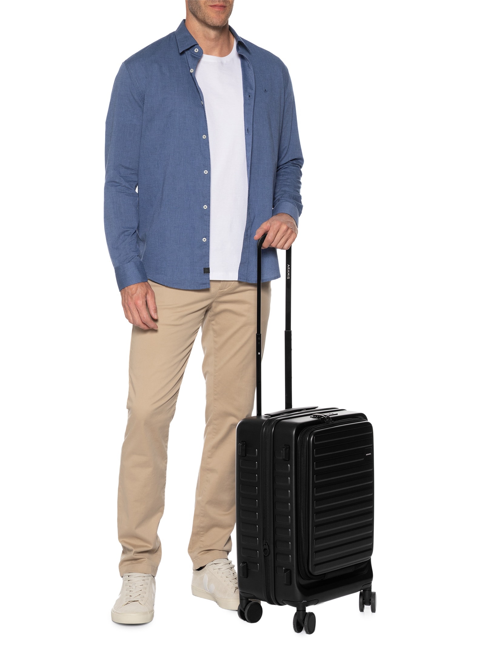 Mala Masculina De Bordo Masculina Lock Safe Preto Aramis