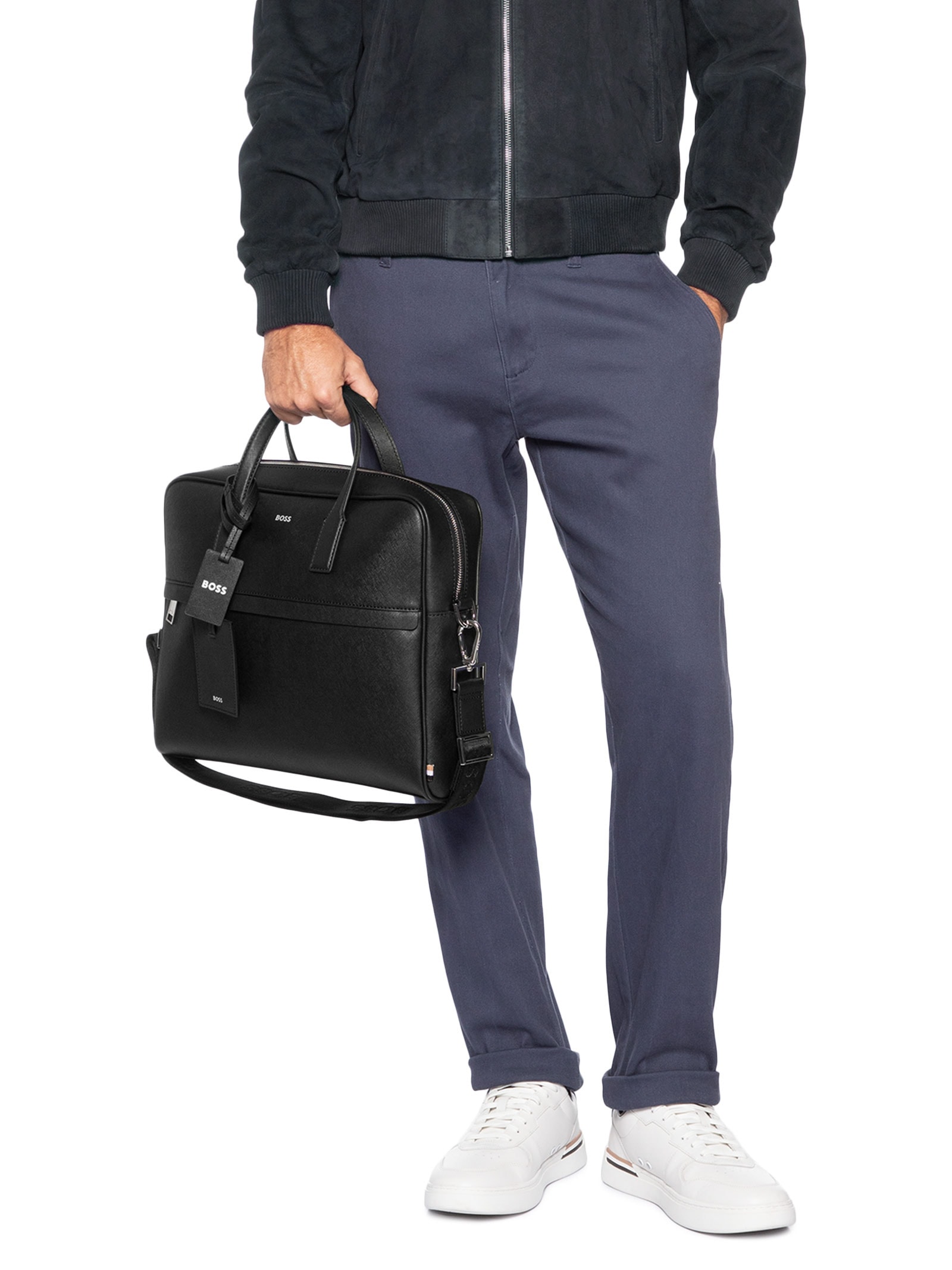 Mala Masculina De Mão Zair S Doc Case Preto Boss