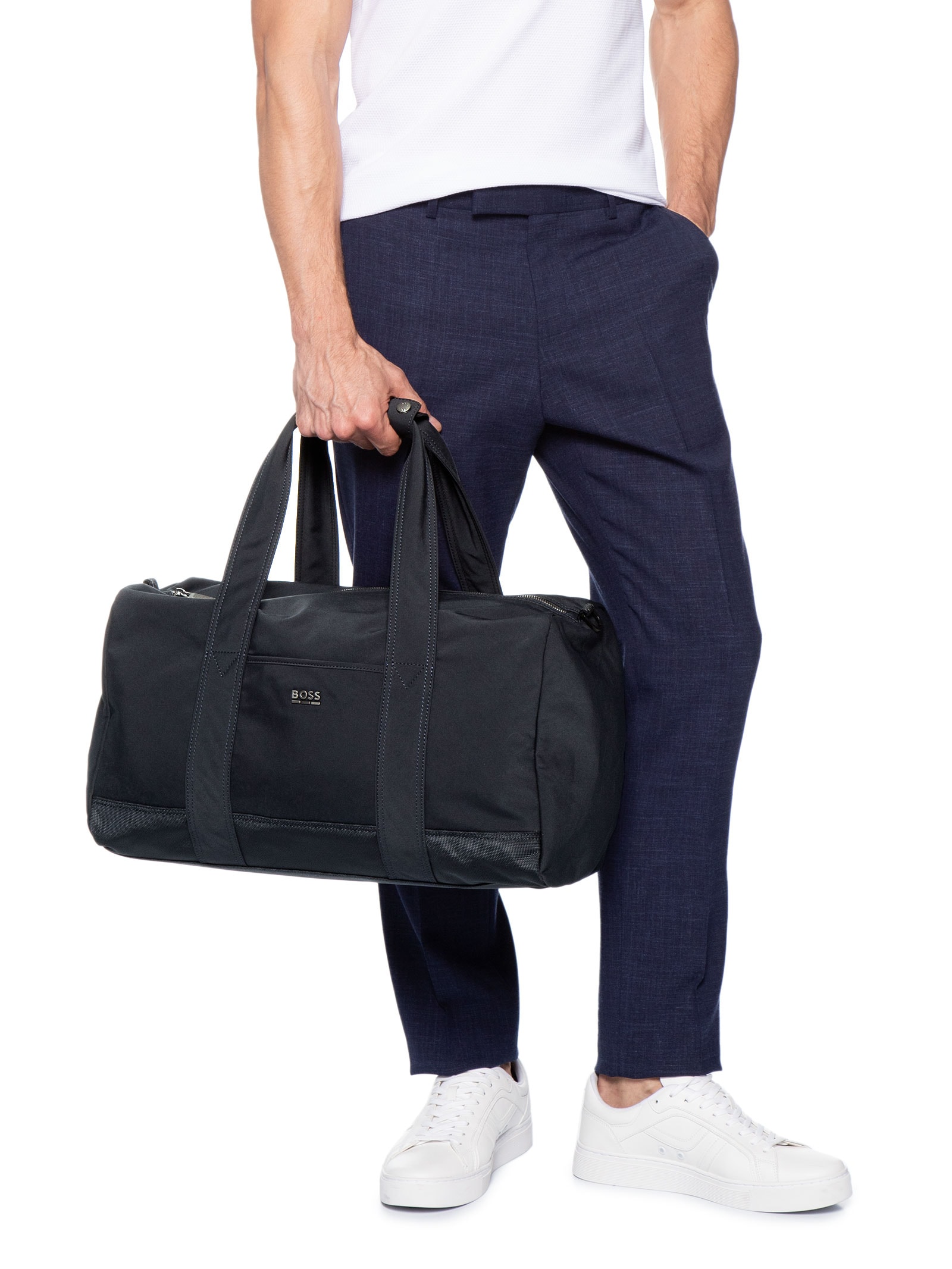 Mala Média de Viagem Masculina Eryk Holdall – Azul Boss