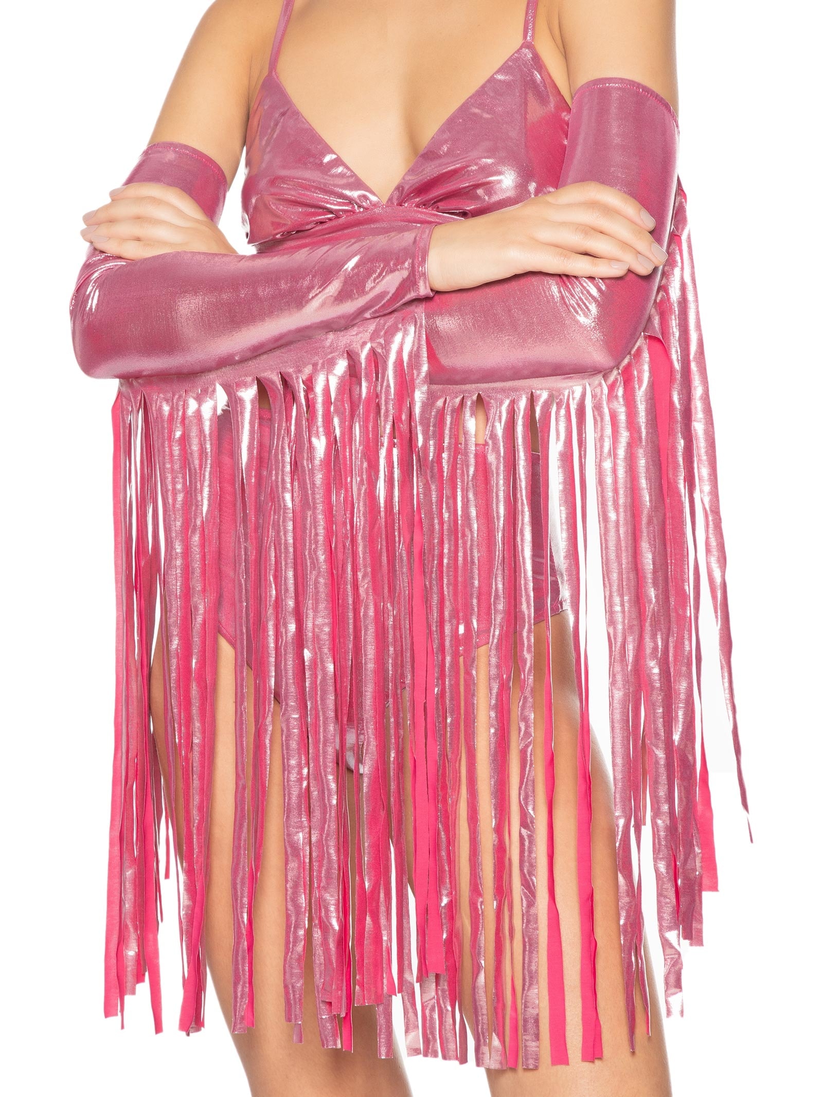 Manguito Feminino Carnaval Metalizado Rosa Market 33