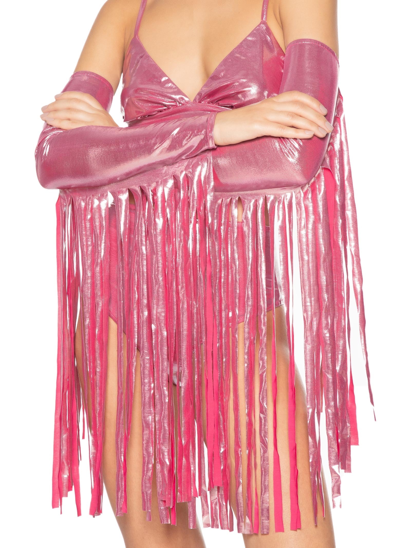 Manguito Feminino Carnaval Metalizado Rosa Market 33