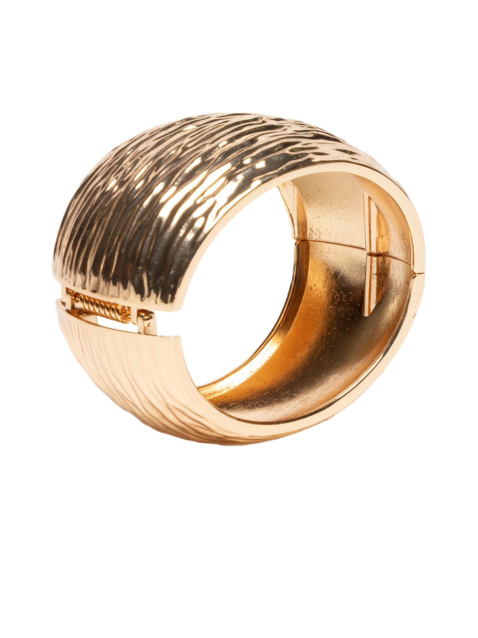 Maxi Bracelete Feminino Texturizado Dourado Market 33