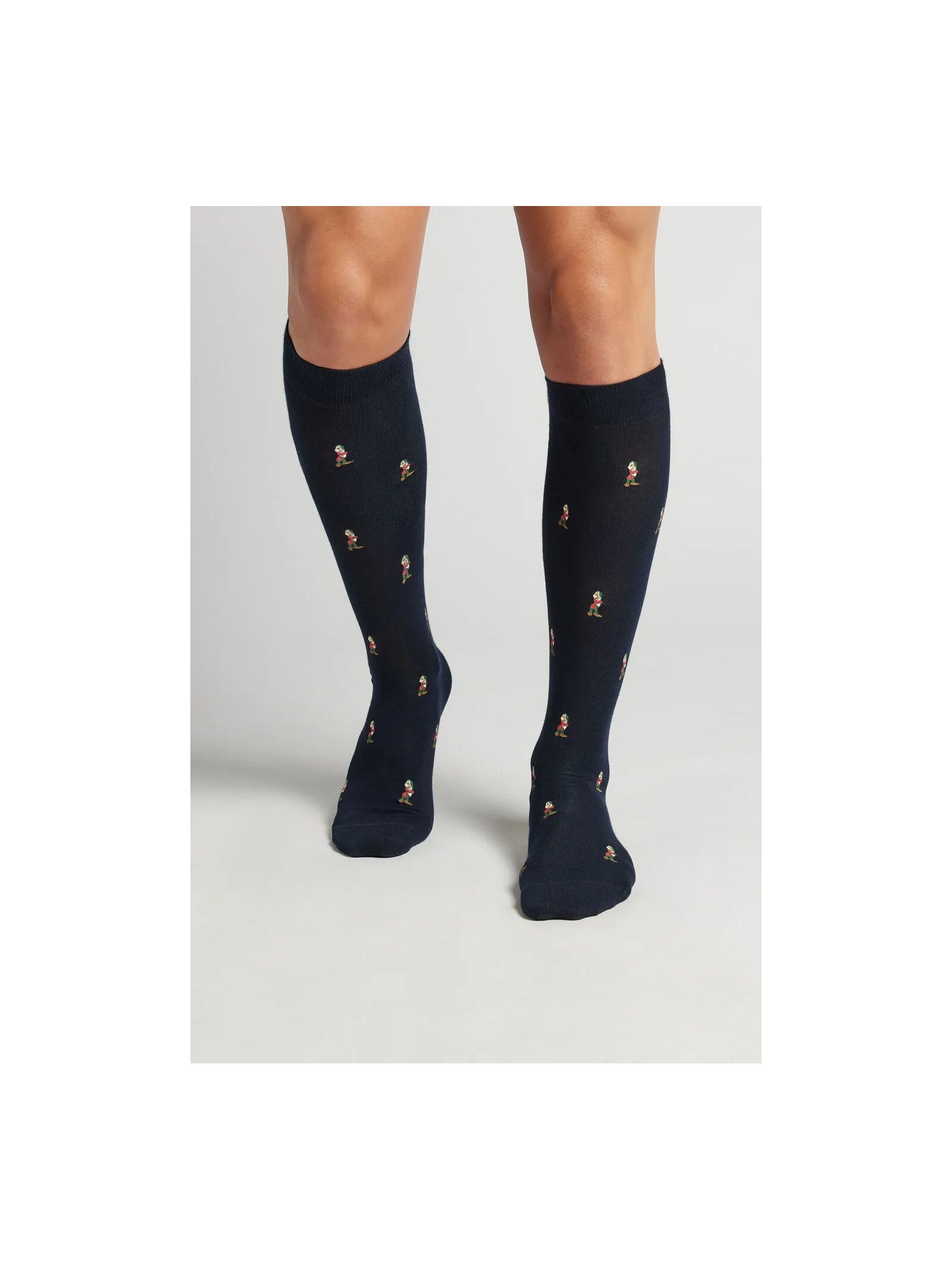 Meia Alta Disney Zangado Em Algodão Azul Intimissimi