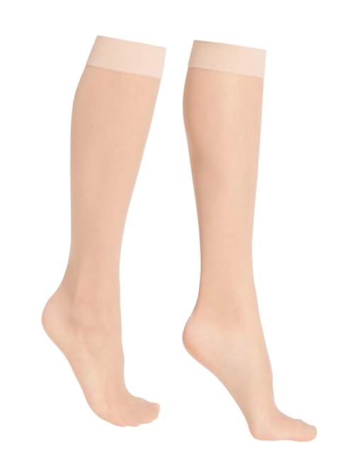 Meia Alta Fio 20 – Bege