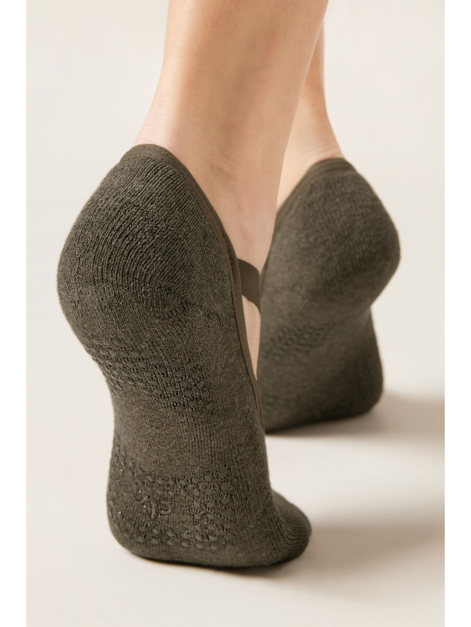 Meia Antiderrapante Com Elástico Verde Calzedonia