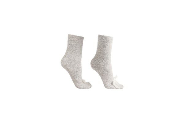 Meia Antiderrapante Efeito Soft - Cinza