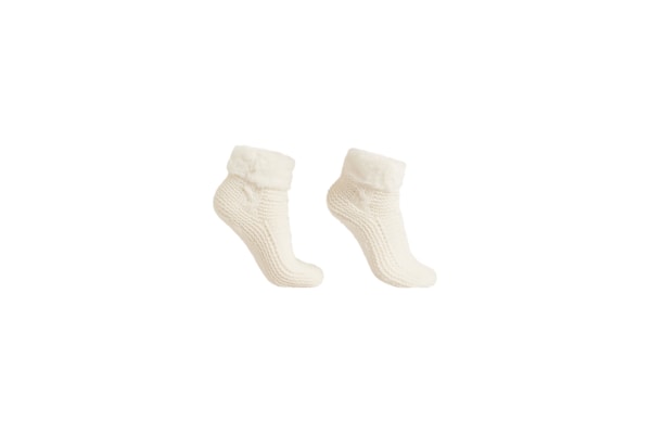 Meia Antiderrapante Soft Double - Off-White