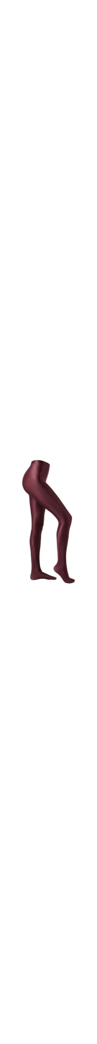 Meia-Calça Com Efeito Acetinado - Bordô