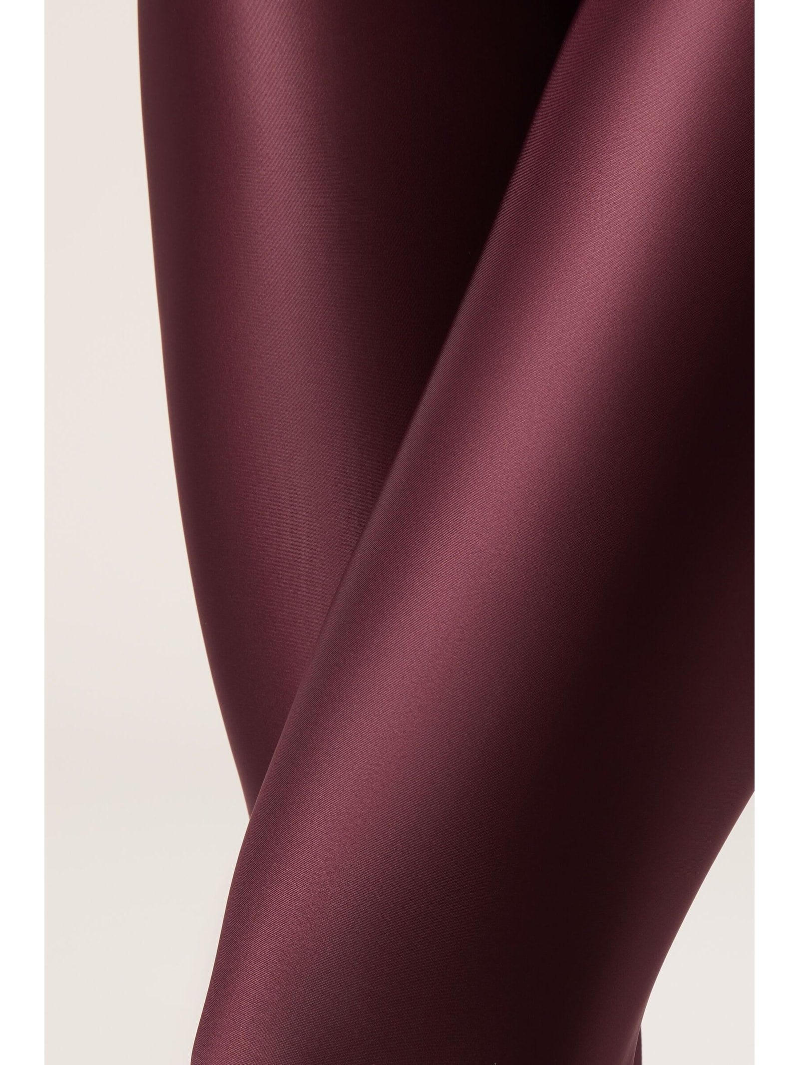 Meia-Calça Com Efeito Acetinado Bordô Calzedonia