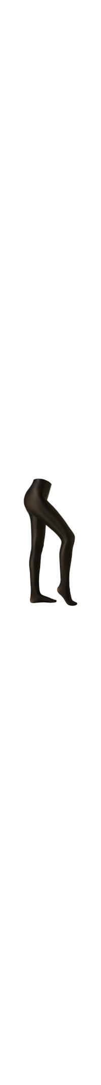 Meia-Calça Com Efeito Acetinado - Preto