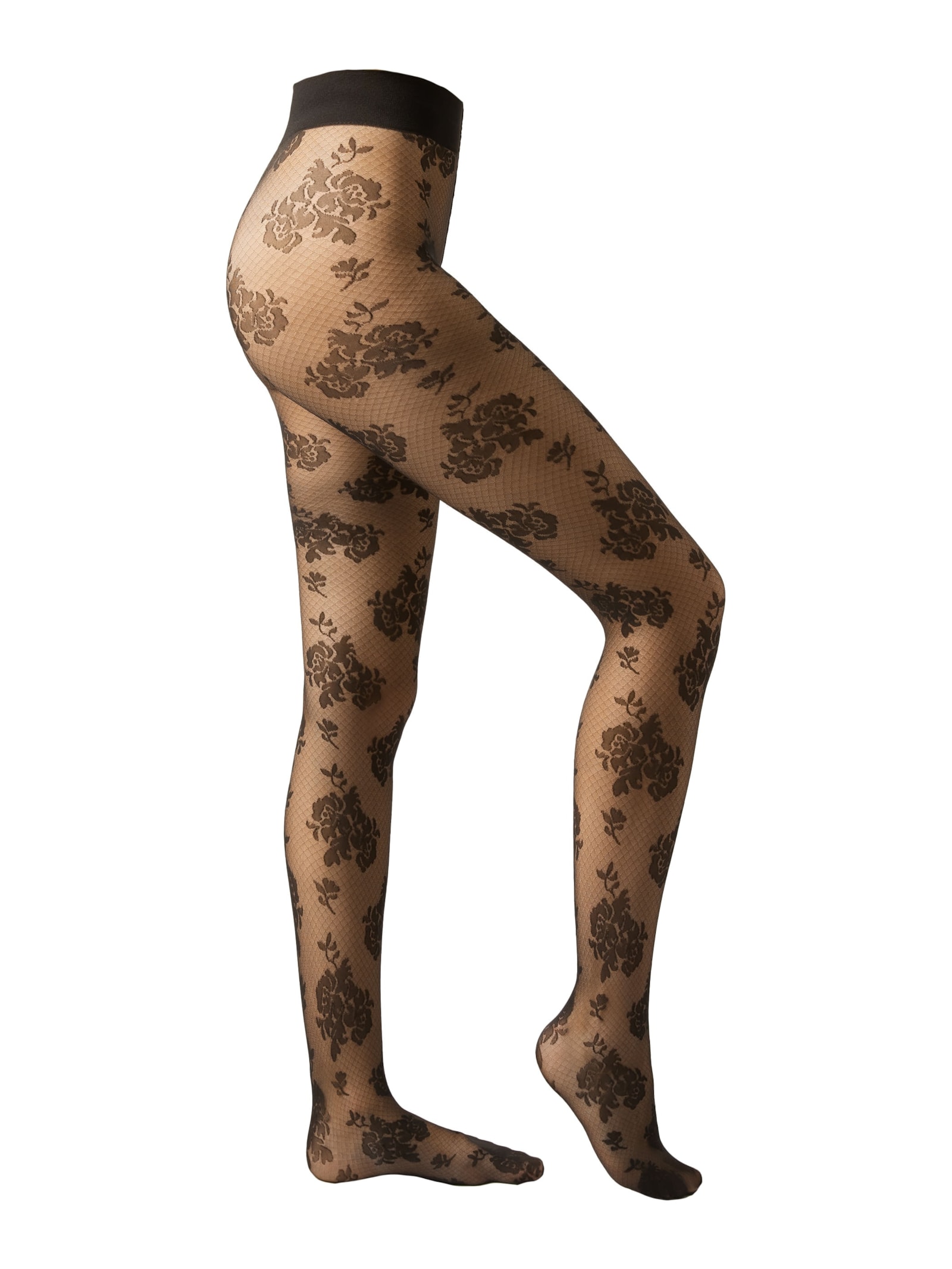 Meia-Calça Com Padrão Floral Bordô Calzedonia