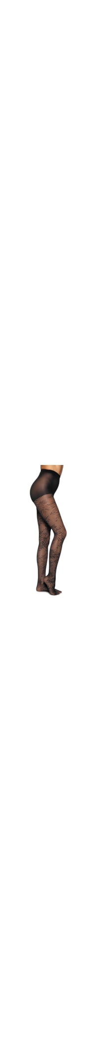Meia Calça Desenhada Fio 20 - Preto