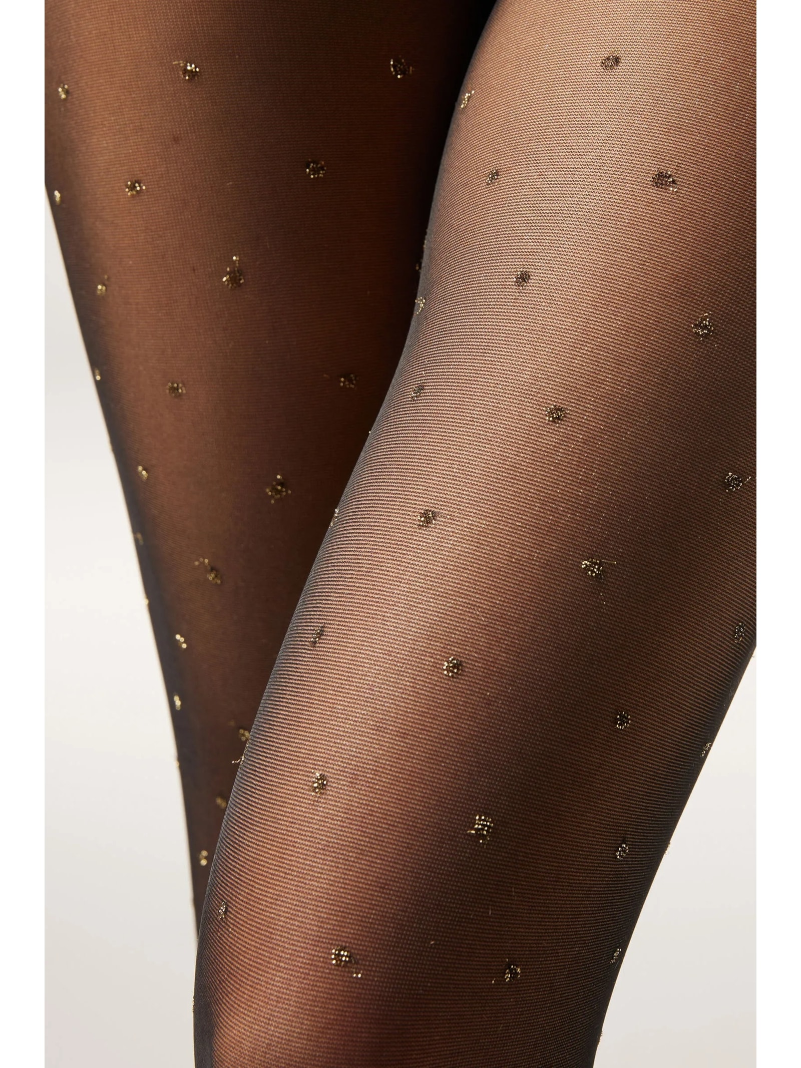 Meia-Calça Em Poá Degradê Preto Calzedonia