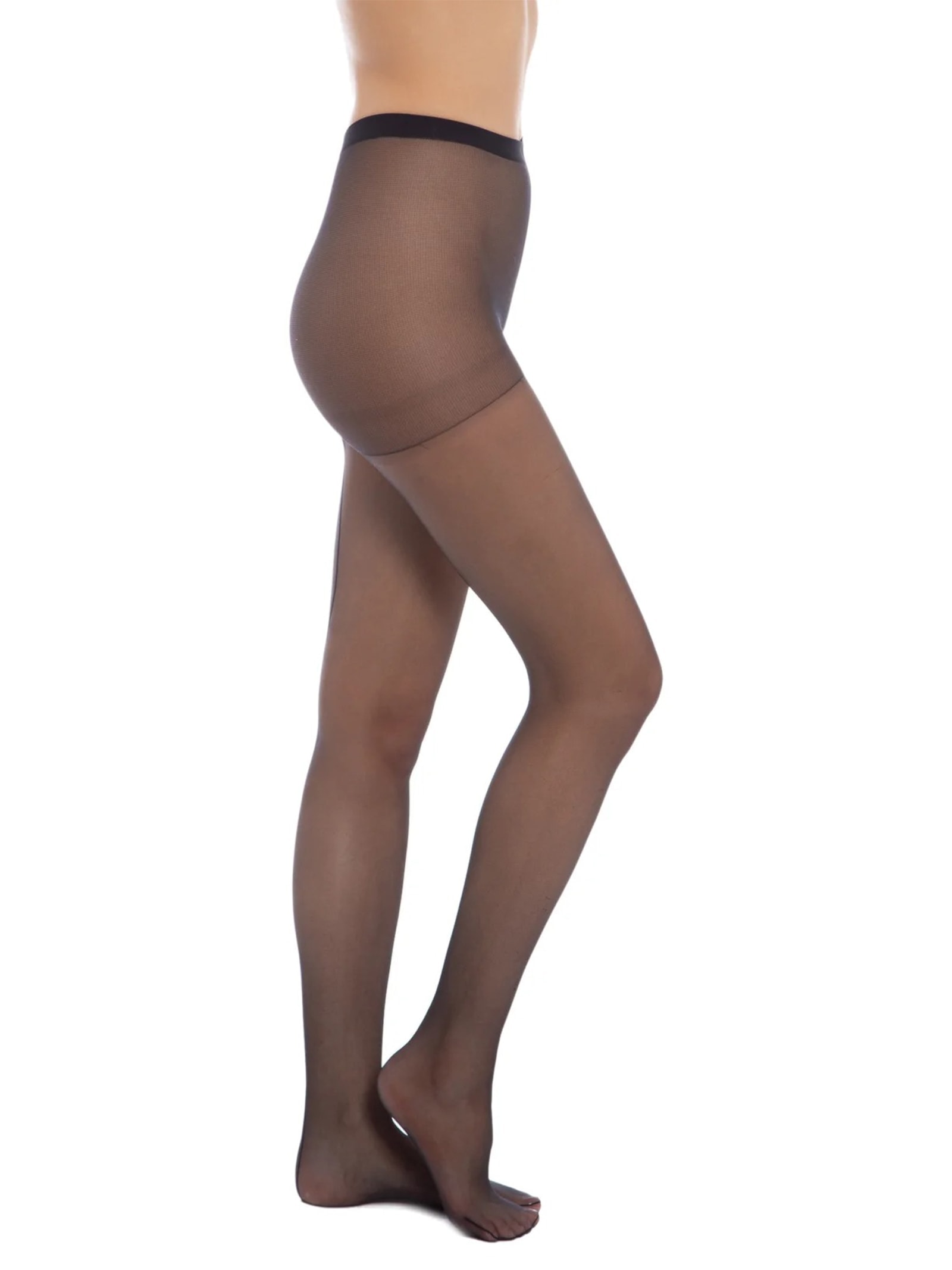 Meia Calça Loba Risca Atrás Fio 15 Preto Lupo