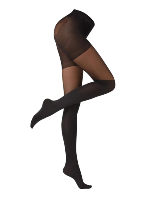 Meia-Calça Longuette Total Shaper – Preto