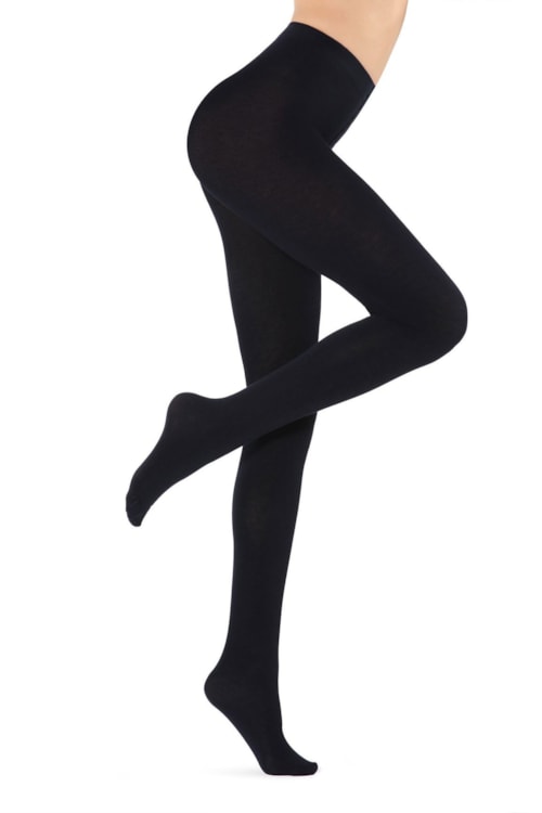 Meia Calça Macia Com Cashmere – Azul