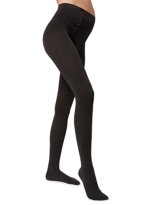 Meia Calça Maternidade Com Cashmere – Cinza