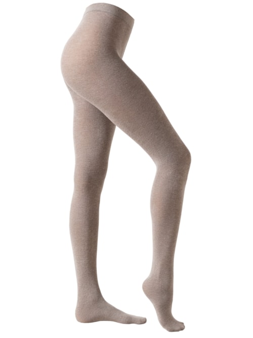 Meia-Calça Opaca Com Fio De Brilho – Cinza