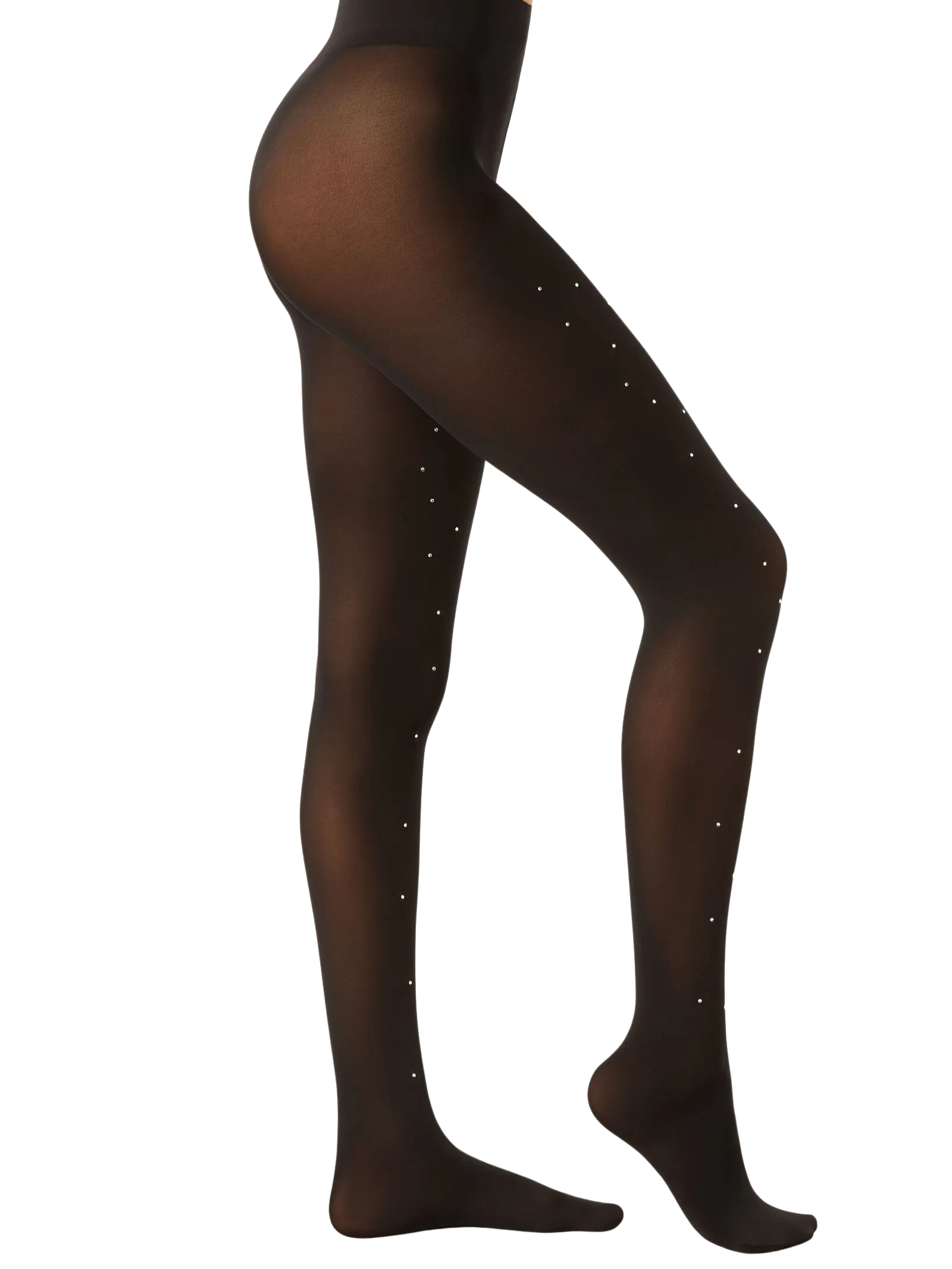 Meia-Calça Opaca Com Strass Preto Calzedonia