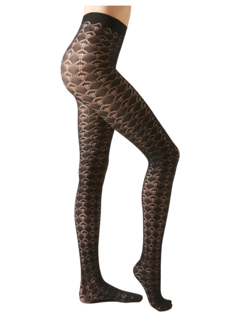 Meia-Calça Opaca Fio 100 Perfurada – Preto