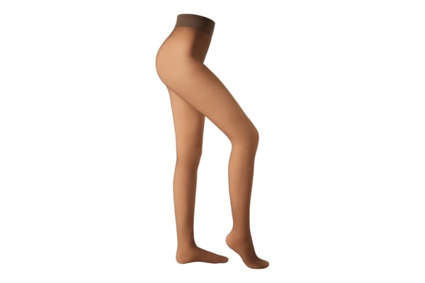 Meia-Calça Térmica Com Efeito Transparente - Marrom