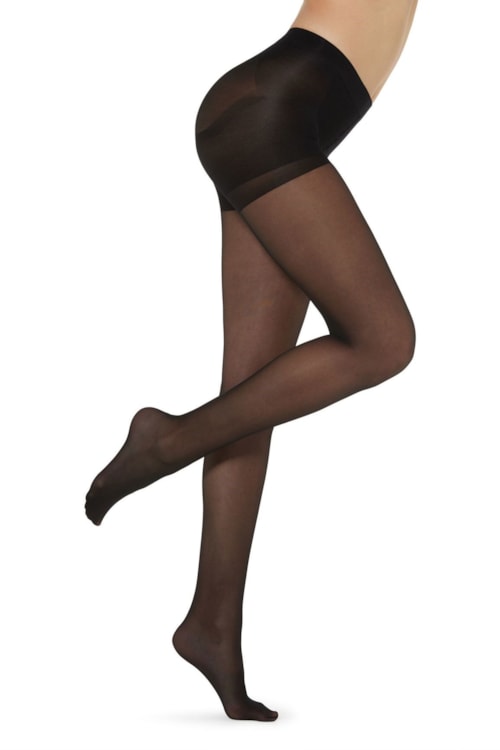 Meia Calça Total Shaper Linha Posterior - Preto