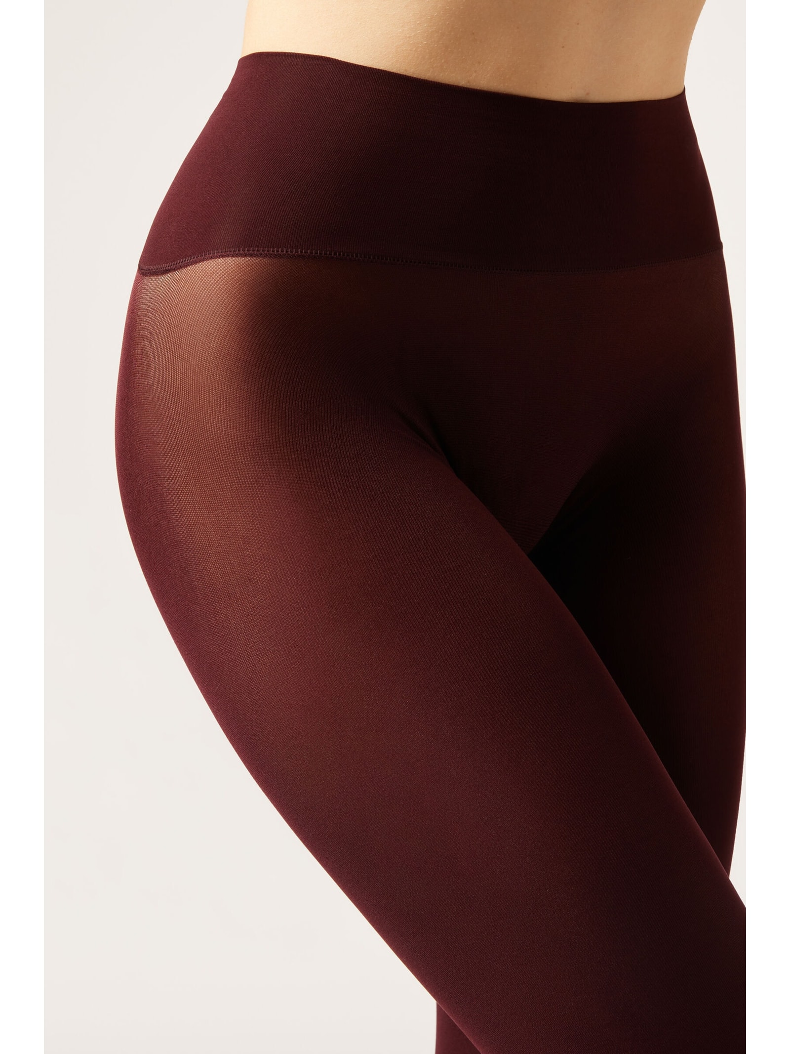 Meia Calça Totally Invisible Fio 50 Bordô Calzedonia