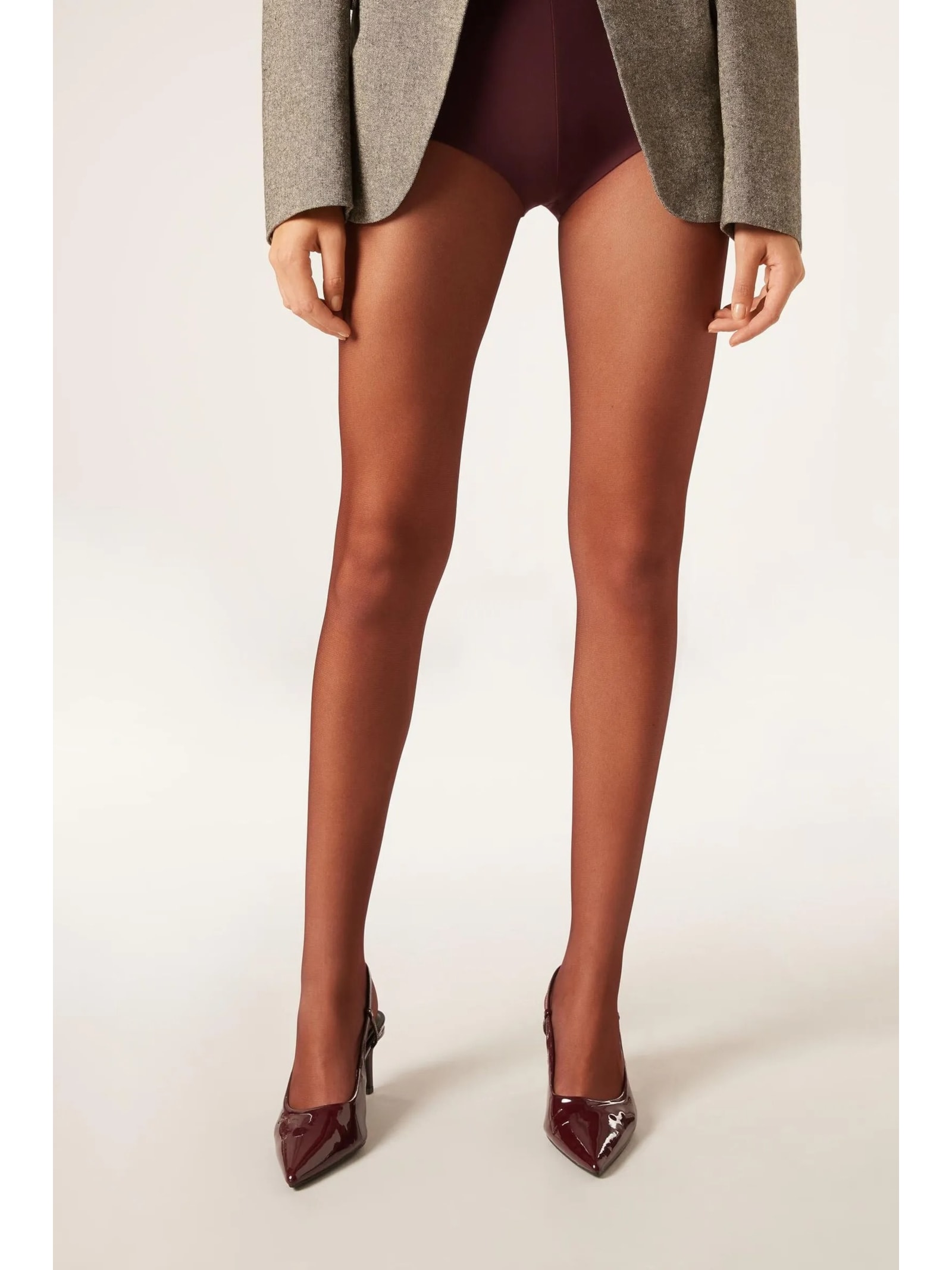 Meia-Calça Transparente Fio 20 Bordô Calzedonia