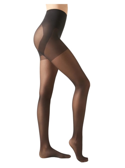 Meia-Calça Transparente Mid Sculpt Fio 30 – Preto