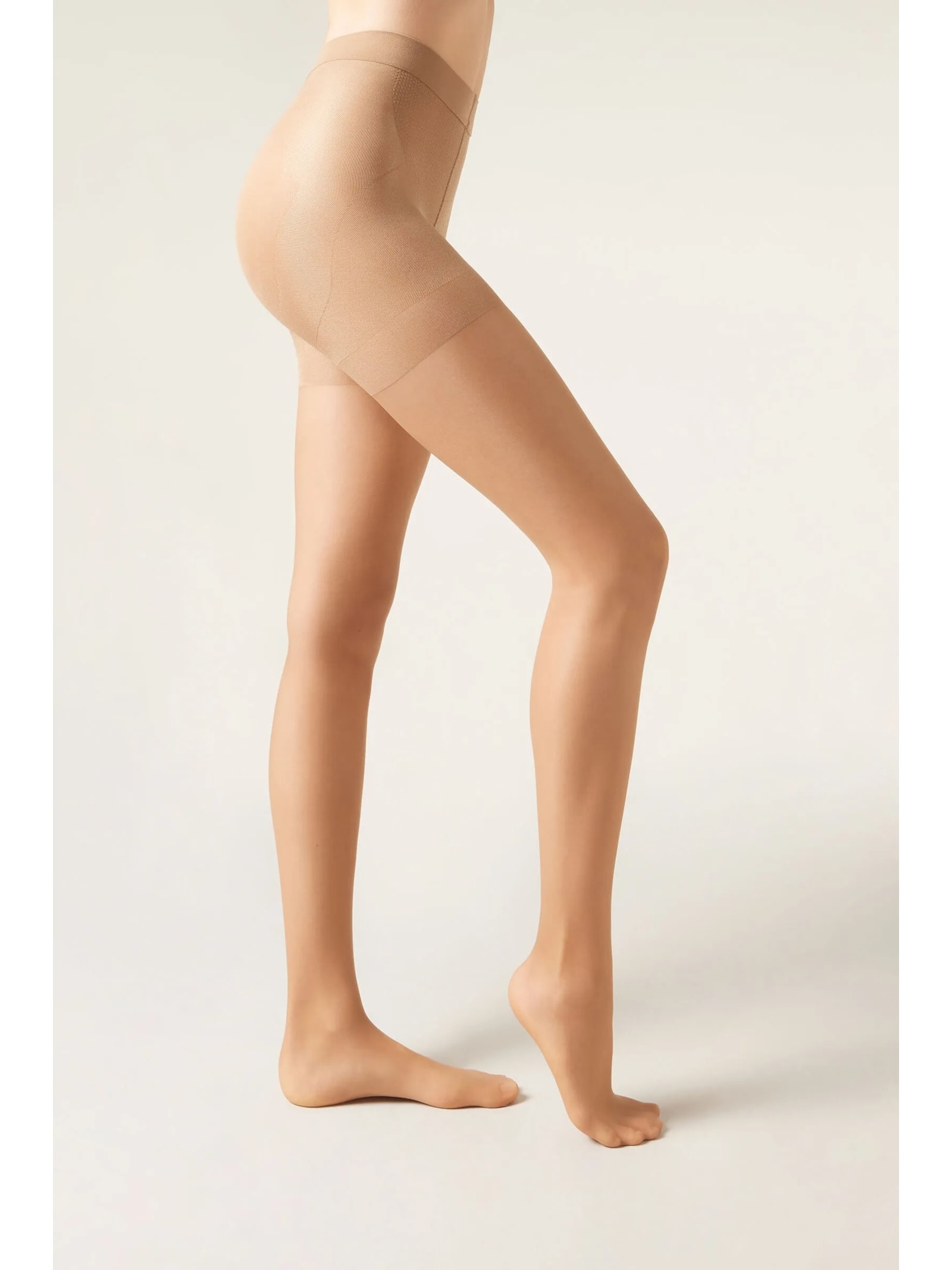 Meia-Calça Transparente Strong Sculpt Fio 15 Bege Calzedonia