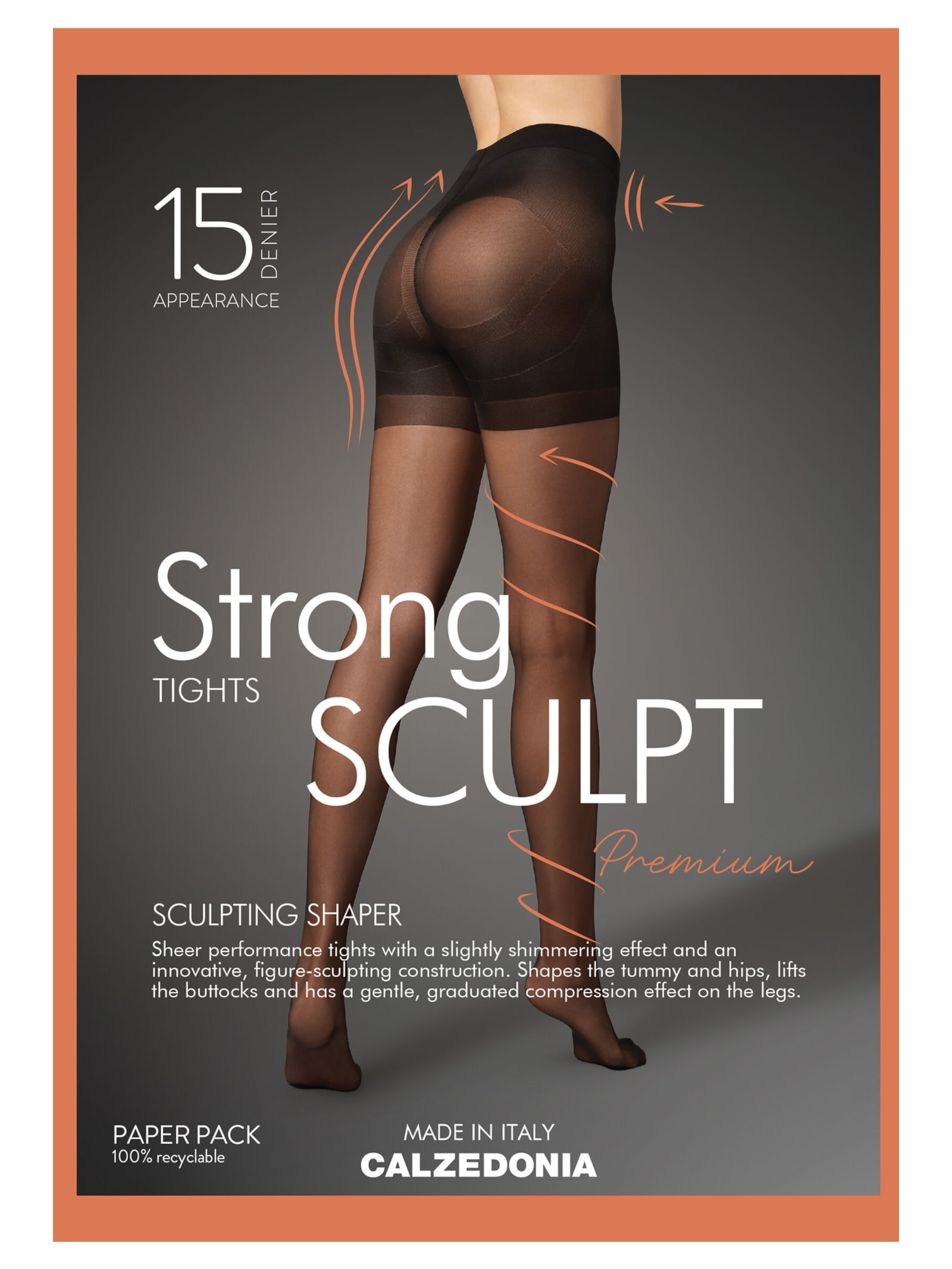 Meia-Calça Transparente Strong Sculpt Fio 15 Marrom Calzedonia