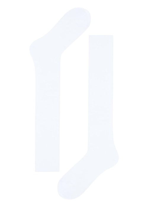 Meia Comprida Em Fio De Escócia – Branco