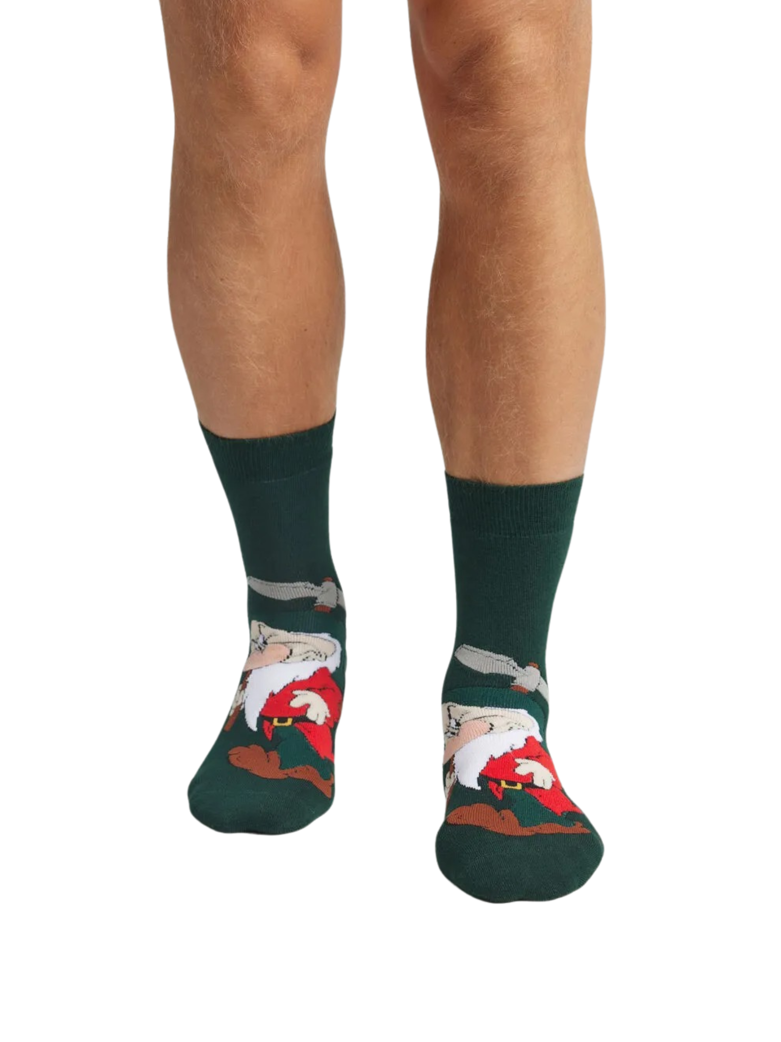 Meia Curta Antiderrapante Disney Zangado Verde Intimissimi